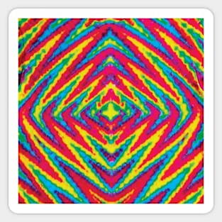 Dimond Pattern Rainbow Tie Dye Sticker